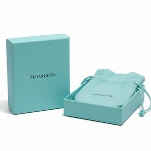 Authentic Tiffany & Co. Gift Set: Box, Pouch, & Signature White Ribbon!